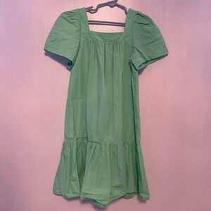 Zara Light Green Kids Casual Dress
